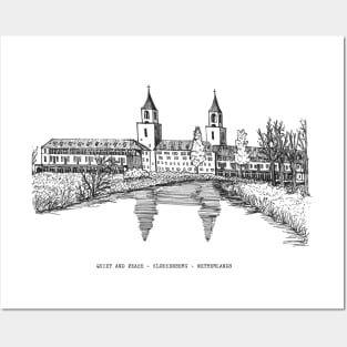 Quiet and Peace Klokkenberg Netherlands Pen Ink Illustration Posters and Art